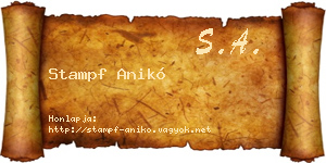Stampf Anikó névjegykártya
